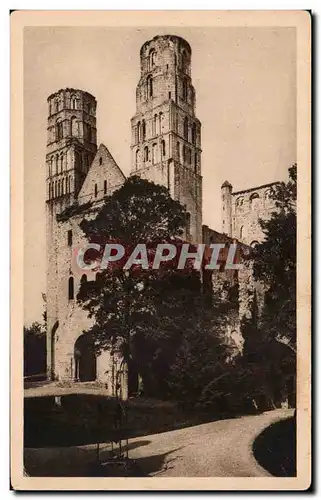 Cartes postales Abbaye De Jumieges Les deux Tours De L&#39Eglise Noitre Dame