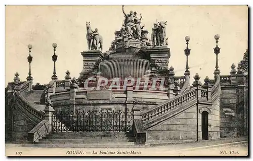 Ansichtskarte AK Rouen La Fontaine Sainte Marie