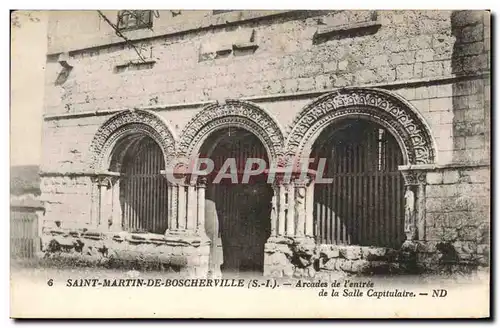 Cartes postales Saint Martin de Boscherville Arcades de l&#39entree de la salle capitulaire