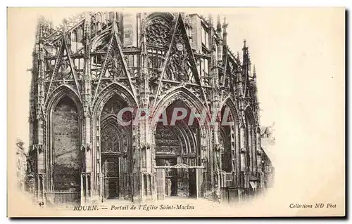 Ansichtskarte AK Rouen Portail de l&#39eglise Saint Maclou