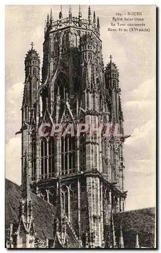 Cartes postales Rouen Eglise Saint Ouen La tour couronnee