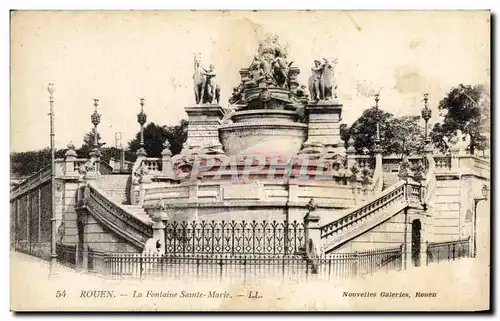 Ansichtskarte AK Rouen La Fontaine Sainte Marie