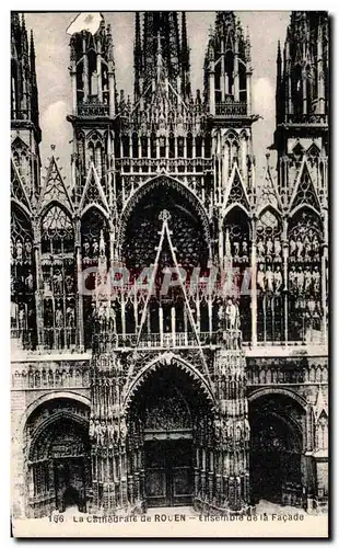 Cartes postales La Cathedrale de Rouen Ensemble de la Facade