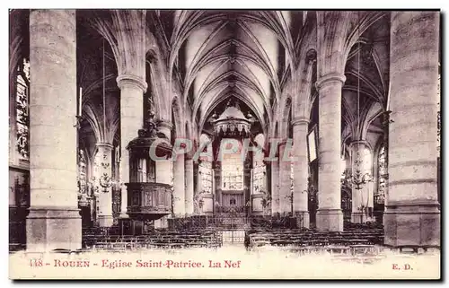 Cartes postales Rouen Eglise Saint Patrice La Nef