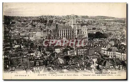 Cartes postales Rouen Vue Generale et saint Ouen