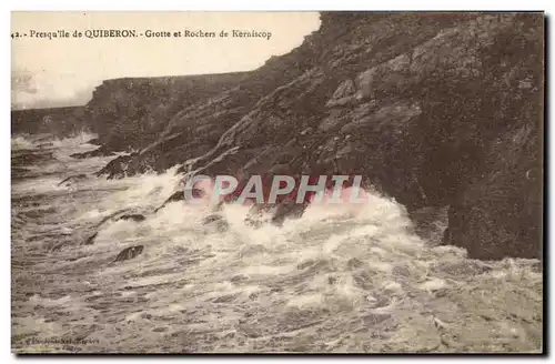 Cartes postales Presqu'ile de Quiberon Grotte et Rochers de Kerniscop