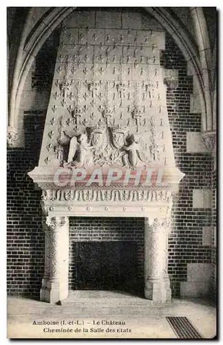 Ansichtskarte AK Amboise Le Chateau Cheminee de la Salle des Etats