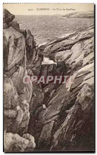 Ansichtskarte AK Quiberon Le Trou du Souffleur