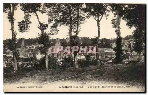 Cartes postales Fougeres Vue Sur St Sulpice Et Le Vieux Chateau