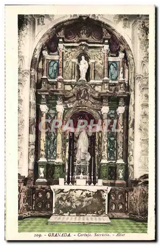 Ansichtskarte AK Granada Cartuja Sacristia Altar