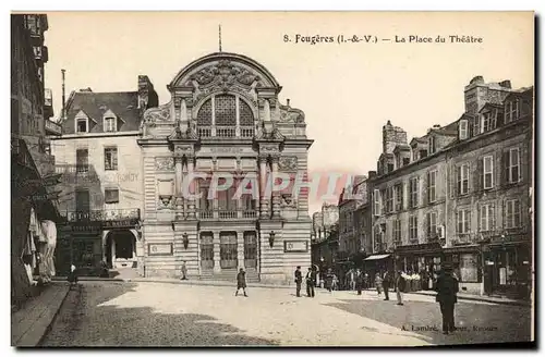 Cartes postales Fougeres la place du Theatre