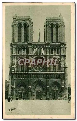 Ansichtskarte AK Paris Notre Dame Front of Notre Dame