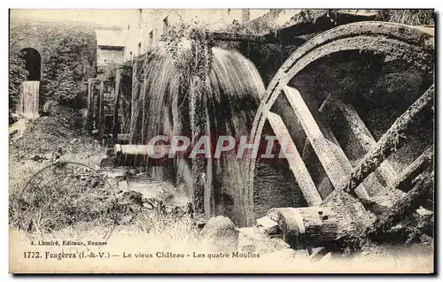 Cartes postales Fougeres Le Vieux Chateau Les quatre Moulins