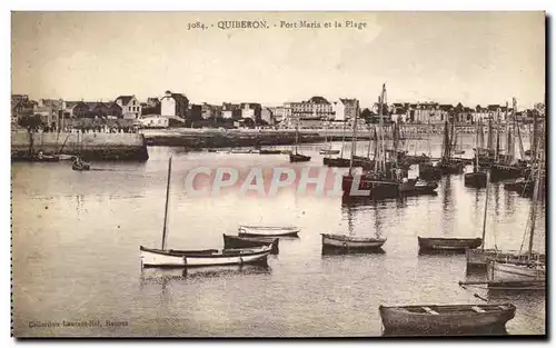Cartes postales Quiberon Port Maria et la Plage Bateaux
