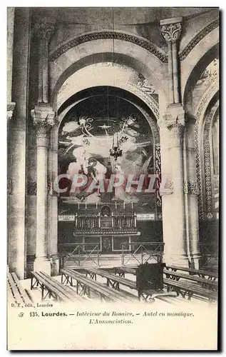 Cartes postales Lourdes Interieur du Rosaire Autel en mosaique
