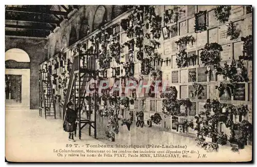 Cartes postales Tombeaux Historiques Le Columbarium Pere Lachaise Paris