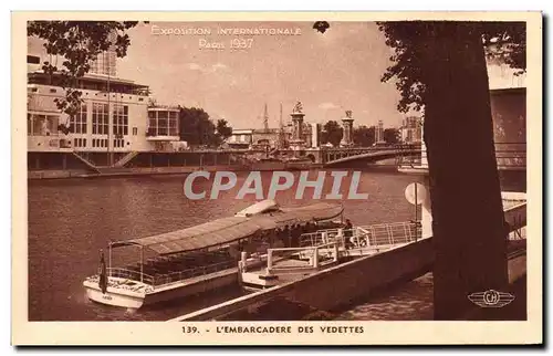 Cartes postales Exposition Internationale Paris 1937 L&#39Embarcadere Des Vedettes