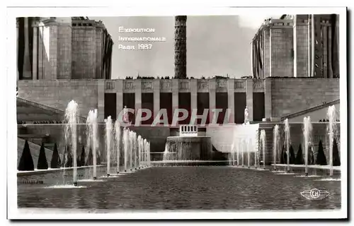 Ansichtskarte AK Exposition Internationale Paris 1937 Bassins et fontaines du Trocadero
