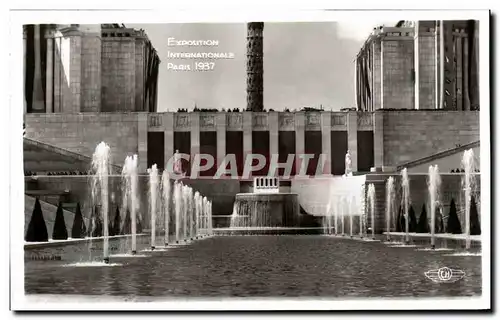 Cartes postales Exposition Internationale Paris 1937 Bassins et fontaines du Trocadero