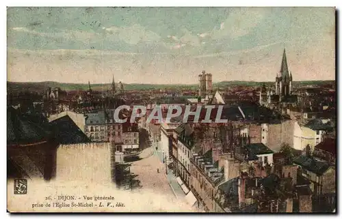 Cartes postales Dijon Vue generale prise de I&#39Eglise St Michel