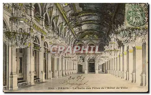 Cartes postales Paris la Salle des Fetes de I&#39Hotel de Ville