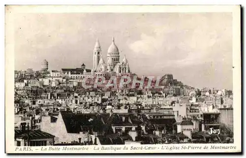 Cartes postales Paris La Butte Montmartre La Basilique du Sacre Coeur