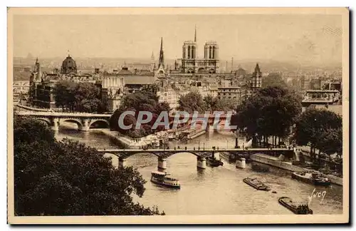 Ansichtskarte AK Paris En Flanant ile de la Cite Notre Dame