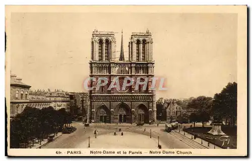 Ansichtskarte AK Paris Notre Dame et le Parvis Notre dame Church