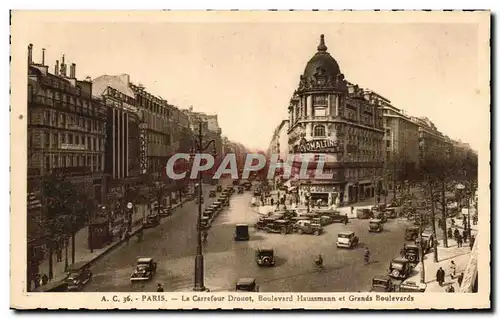 Ansichtskarte AK Paris Le Carrefour Drouot Boulevard Hausseman et Grands Boulevards