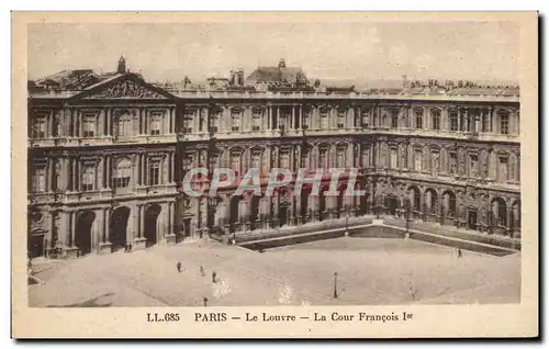 Cartes postales Paris Le Louvre La Cour Francois 1er