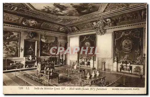 Ansichtskarte AK Salle du Mobilier Louis XV Musee Du Louvre Paris