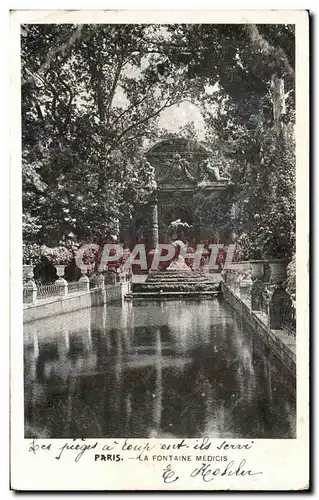 Cartes postales Paris La Fontaine Medicis