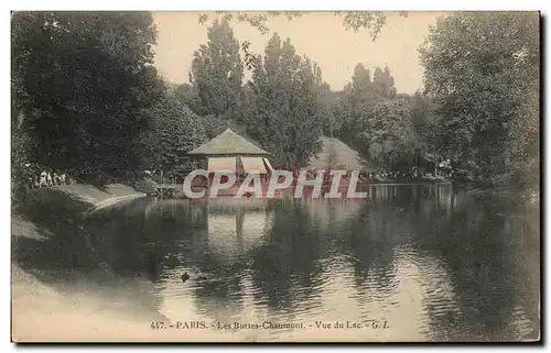 Cartes postales Paris Les Buttes Chaumont Vue du Lac