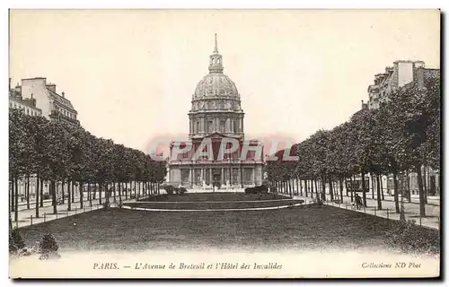 Cartes postales Paris L&#39Avenue de Breteuil et l&#39Hotel des Invalides