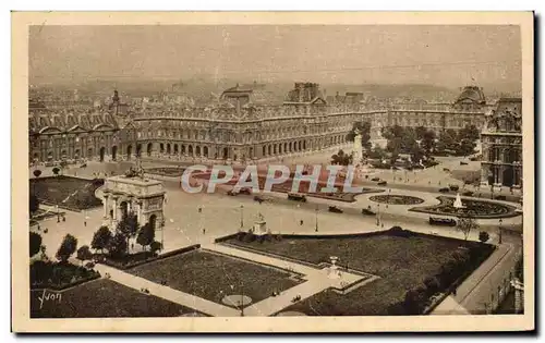 Cartes postales Paris En Flanant Perspective sur la Place du carrousel Louvre