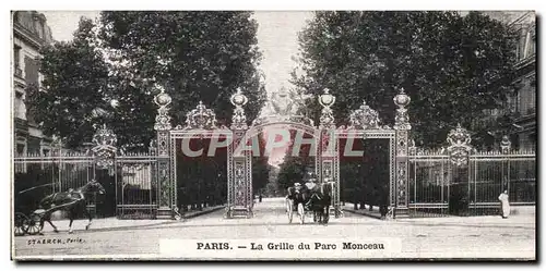 Cartes postales Paris Le Grille du Parc Monceau