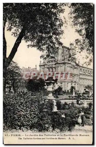 Ansichtskarte AK Paris La Jardin des Tuileries et le Pavillon de Marsan Louvre