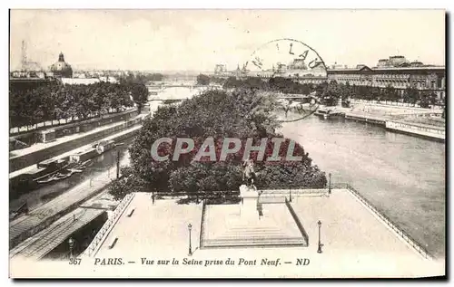 Ansichtskarte AK Paris Vue sur la Seine prise du Pont Neuf Louvre