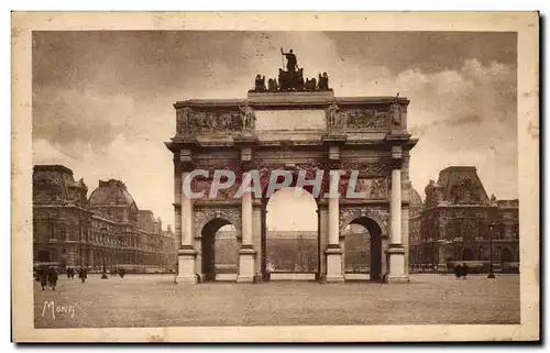 Ansichtskarte AK Les Petits Tableaux De Paris L&#39Arc de Triomphe du Carrousel et le Louvre