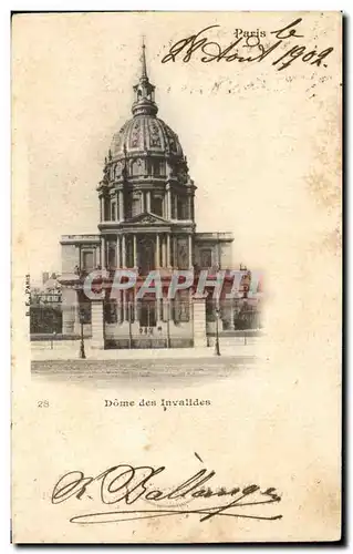 Cartes postales Paris Dome des Invalides