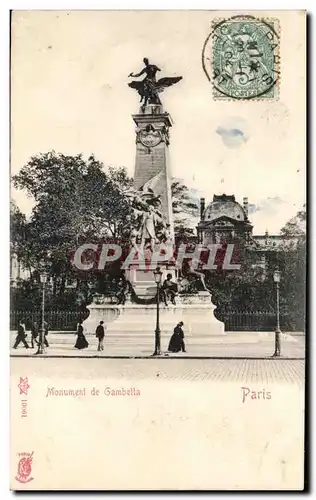 Cartes postales Paris Monument de Gambetta