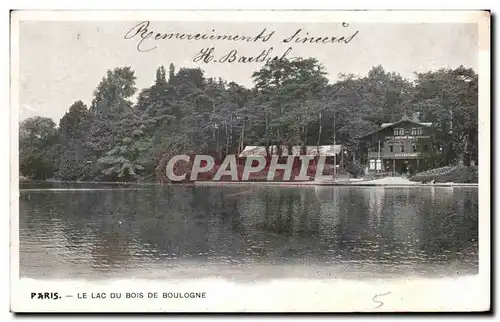 Cartes postales Paris Le Lac Du Bois De Boulogne Restaurant
