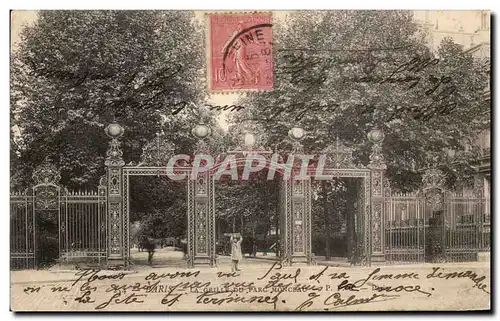 Cartes postales Paris La Grille Du Parc Monceau