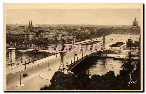 Ansichtskarte AK Paris En Flanant Le Pont Alexandre III et I&#39Esplanade