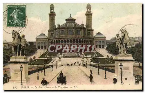 Cartes postales Paris Le Pont d&#39Iena Et Le Trocadero