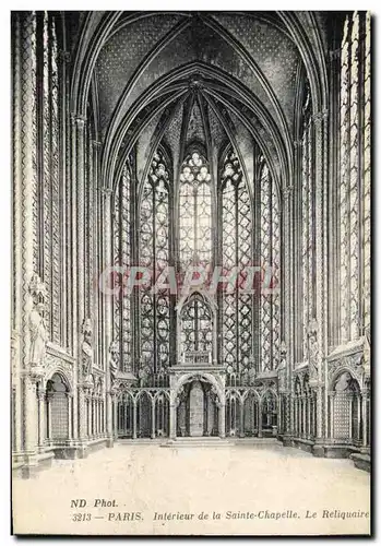 Cartes postales Paris Interieur De La Sainte Chapelle Le Reliquaire