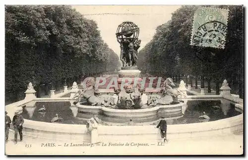 Cartes postales Paris Le Luxembourg La Fontaine De Carpeaux