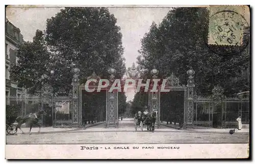 Cartes postales Paris la Grille Du Parc Monceau