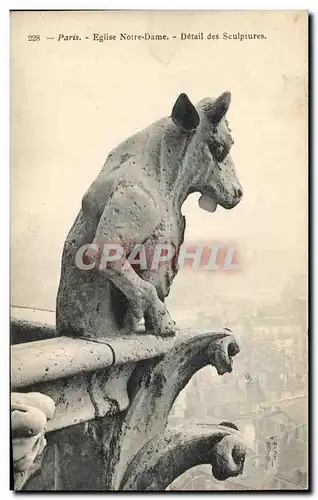 Ansichtskarte AK Paris Eglise Notre Dame Detail des Sculptures Chimere Chevre