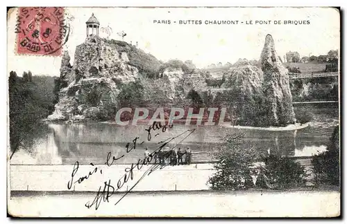 Cartes postales Paris Buttes Chaumont Le Pont De Briques